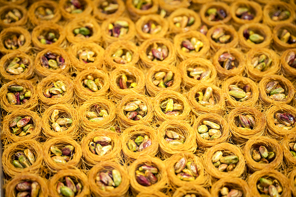 Baklava for sale at the Spice Bazaar, Istanbul, Turkey