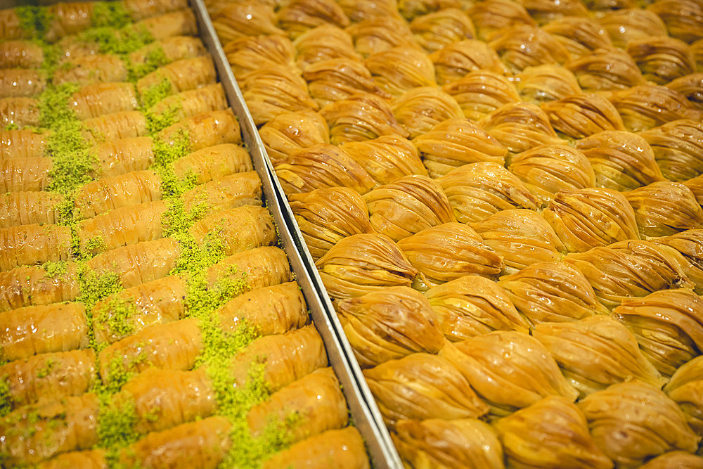 Baklava for sale at the Spice Bazaar, Istanbul, Turkey