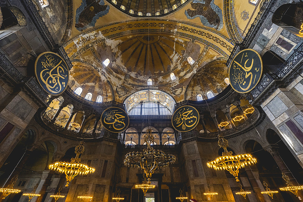 Hagia Sophia Grand Mosque interior, Istanbul, Turkey