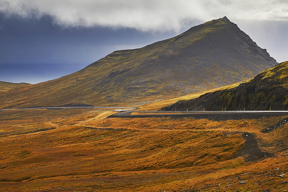 Landscape along the Knarrafjall, Snaefellsnes, Iceland, Iceland