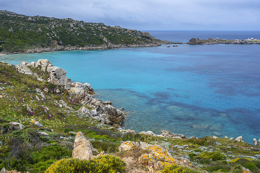 Rugged coastline of Sardinia, Italy, a hiking destination along the Mediterranean Sea, Santa Teresa Gallura, Sassari, Italy