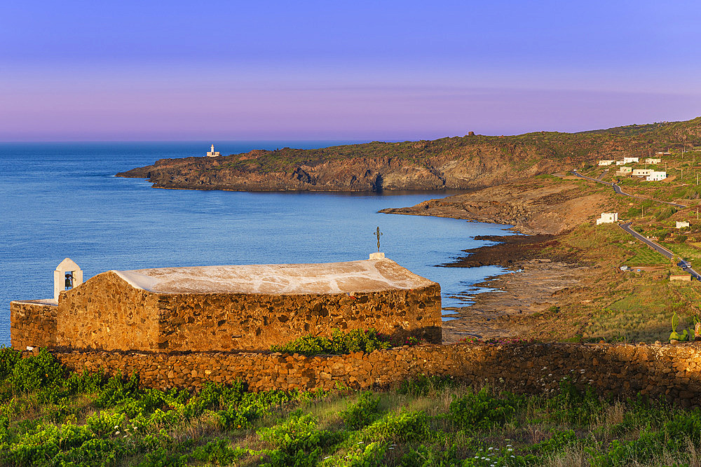 San Vinvenzo church at Cala Cinque Denti, Pantelleria Island, Sicily, Italy, Pantelleria, Sicily, Italy