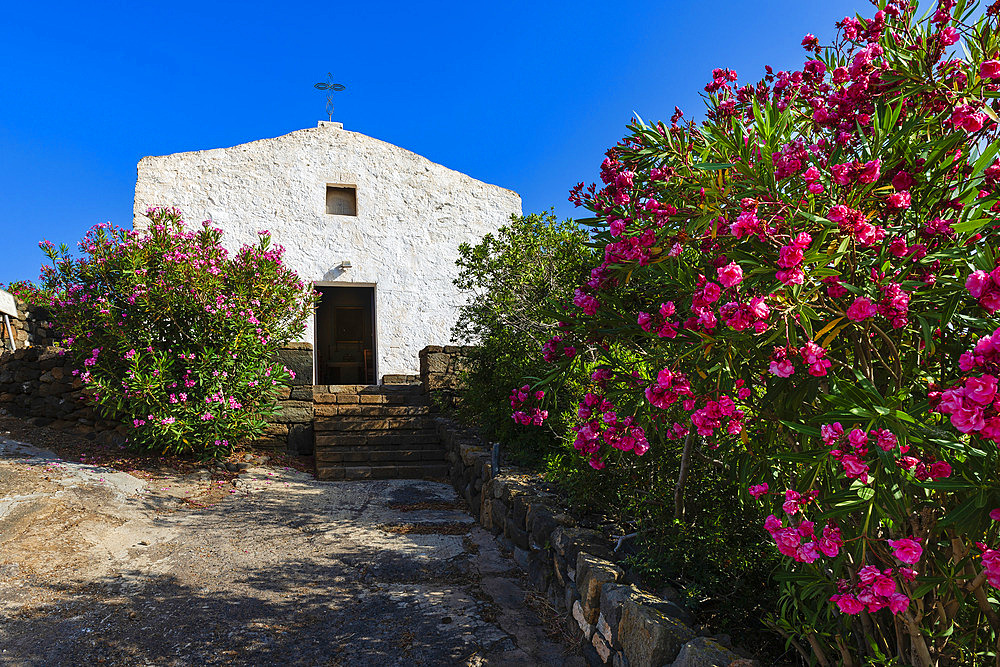 San Vinvenzo church at Cala Cinque Denti on Pantelleria Island, Pantelleria, Sicily, Italy