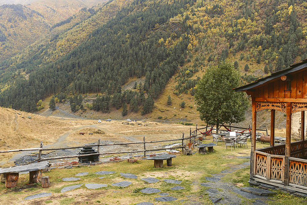 Historic village of Dartlo in Tusheti National Park, Dartlo, Kakheti, Georgia