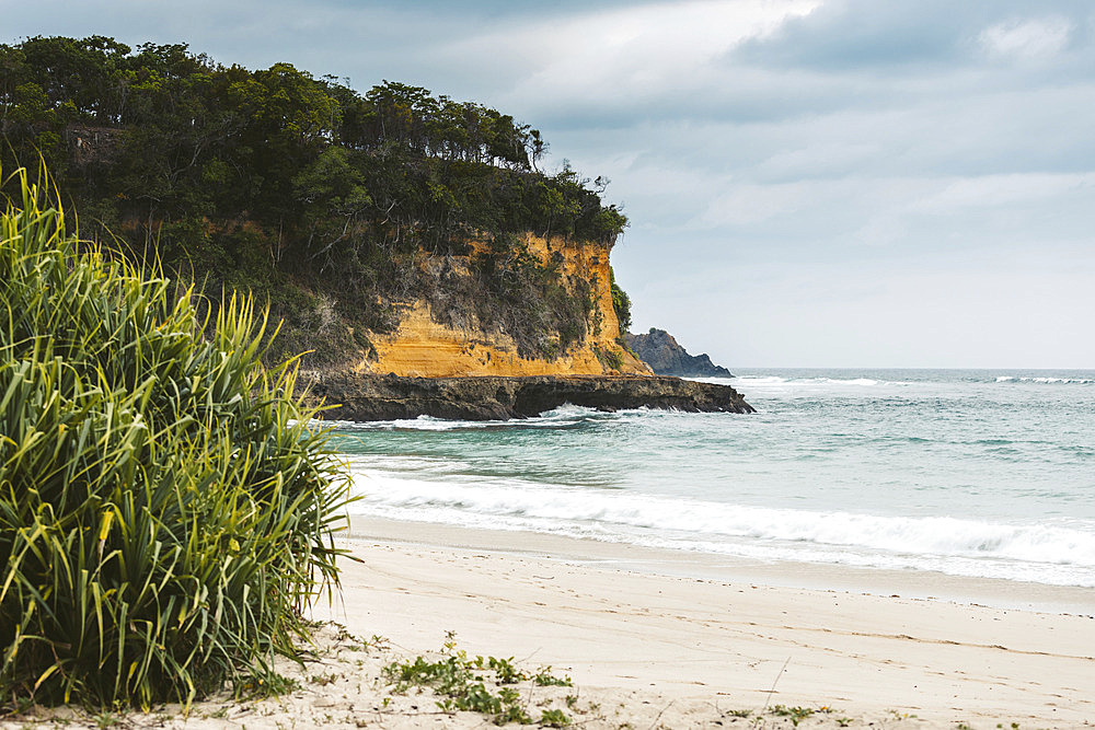 Beautiful beach scene along the coast of an island in East Nusa Tenggara, Indonesia, Katikutana Selatan, Central Sumba Regency, East Nusa Tenggara, Indonesia