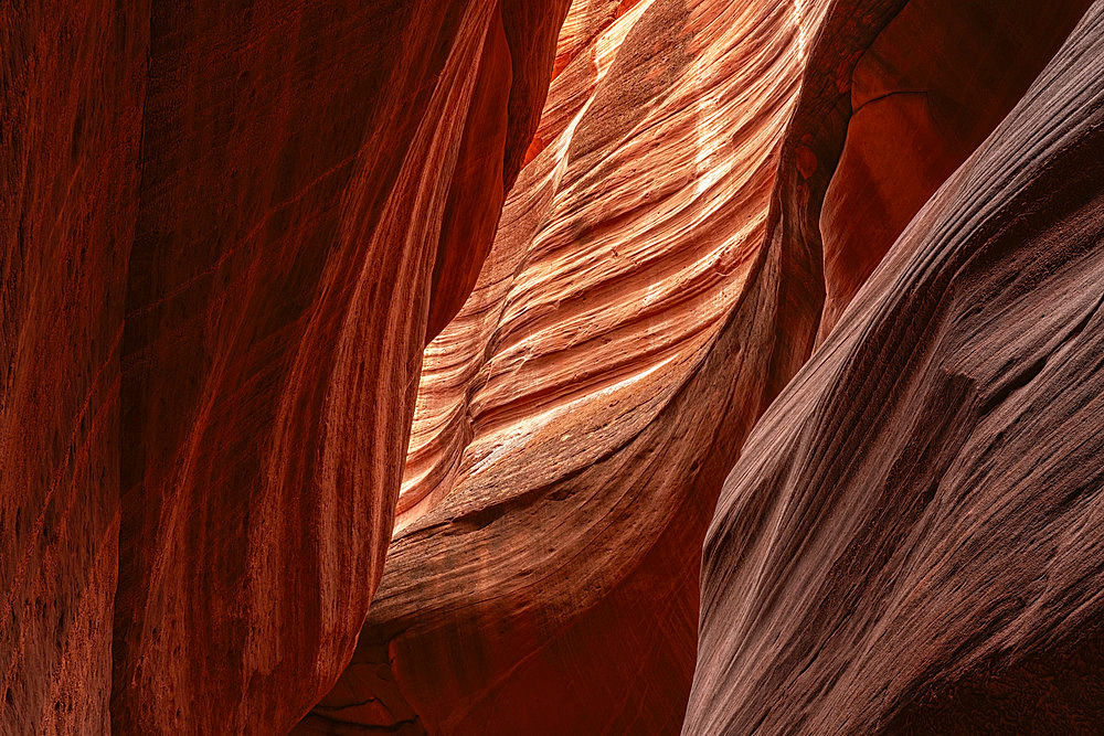 Striated corridors of Mystic Canyon are amazing to walk through and explore. Eons of erosion have created amazing feats of nature, Kanab, Utah, United States of America