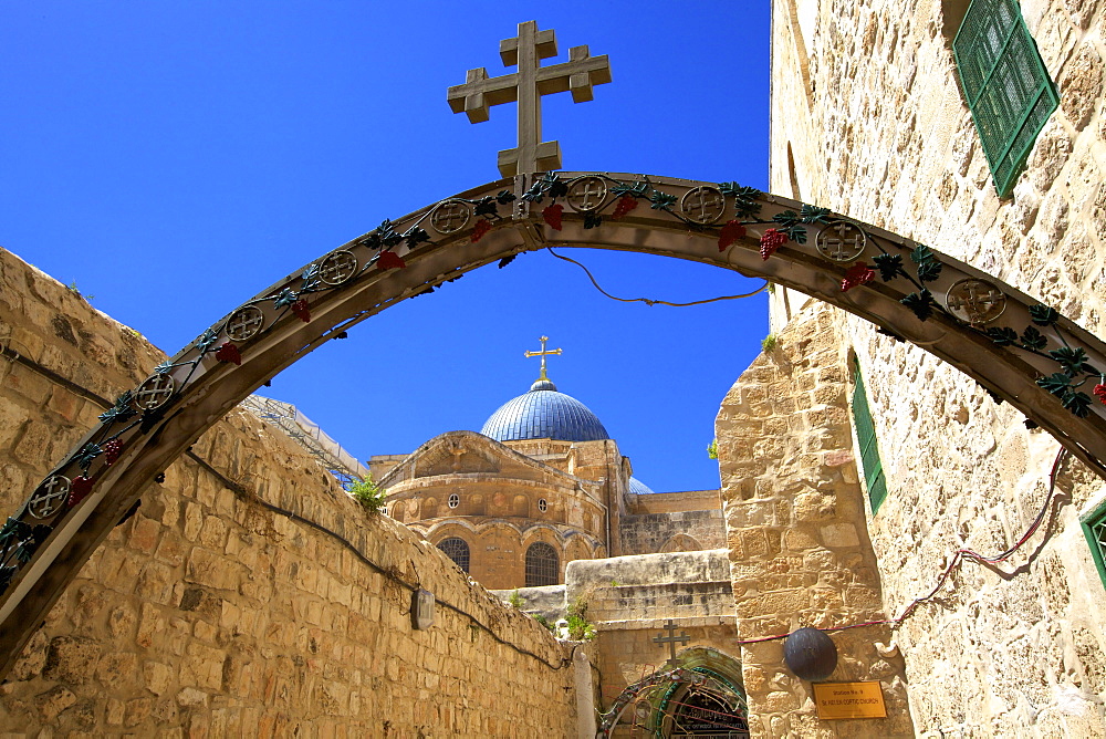 Ethiopian Monastery and Church of The Holy Sepulchre, Old City, UNESCO World Heritage Site, Jerusalem, Israel, Middle East