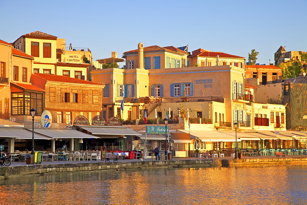 The Venetian Harbour, Chania, Crete, Greek Islands, Greece, Europe