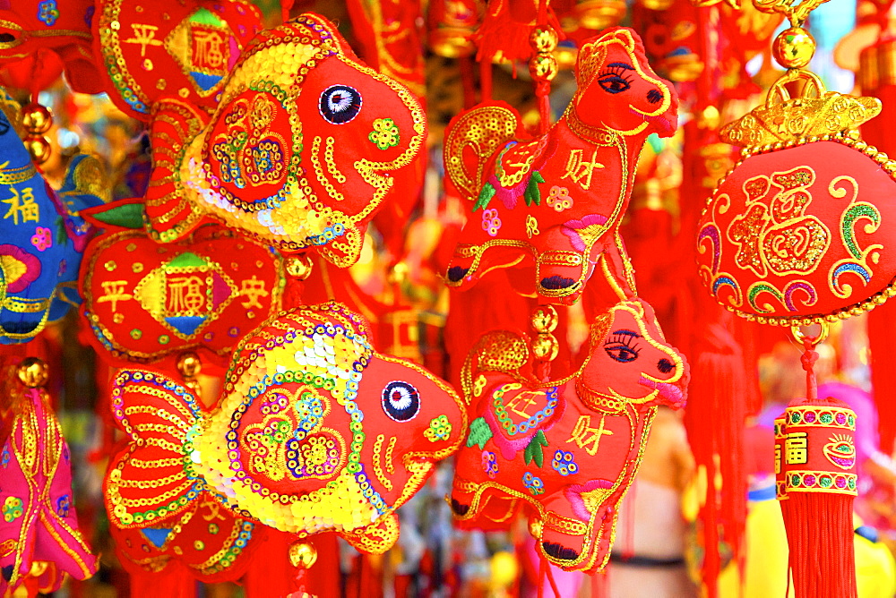 Chinese New Year decorations, Hong Kong, China, Asia