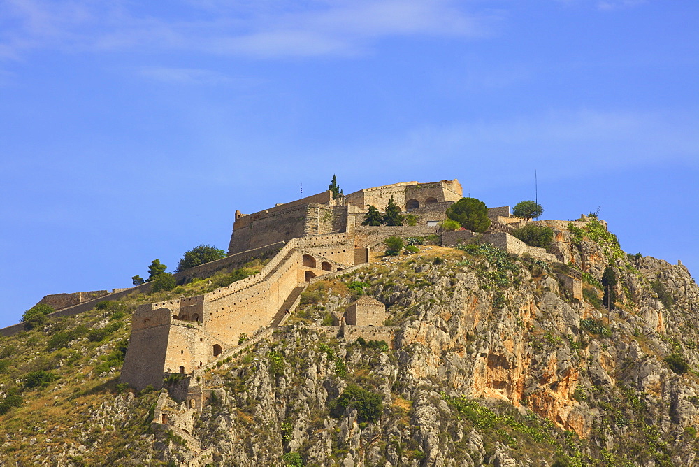 Palamidi Fortress, Old Town of Nafplio, Argolis, The Peloponnese, Greece, Europe