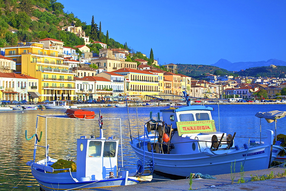 The Harbour at Gytheio, Mani Peninsula, The Peloponnese, Greece, Europe