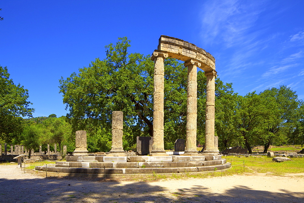 The Philippeion, Olympia, UNESCO World Heritage Site, Arcadia, The Peloponnese, Greece, Europe