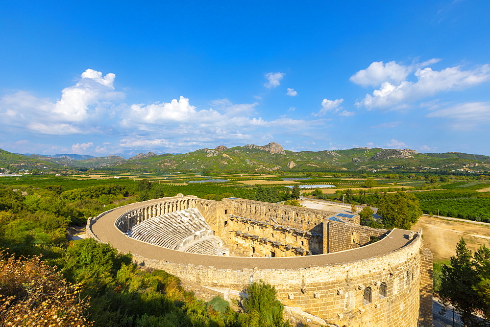 Aspendos Amphitheatre, Antalya, Turkey, Asia Minor, Eurasia