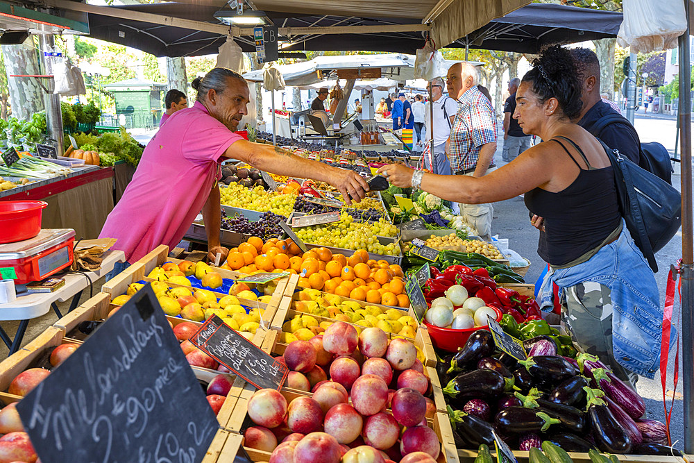 Market, Sanary-sur-Mer, Provence-Alpes-Cote d'Azur, France, Western Europe