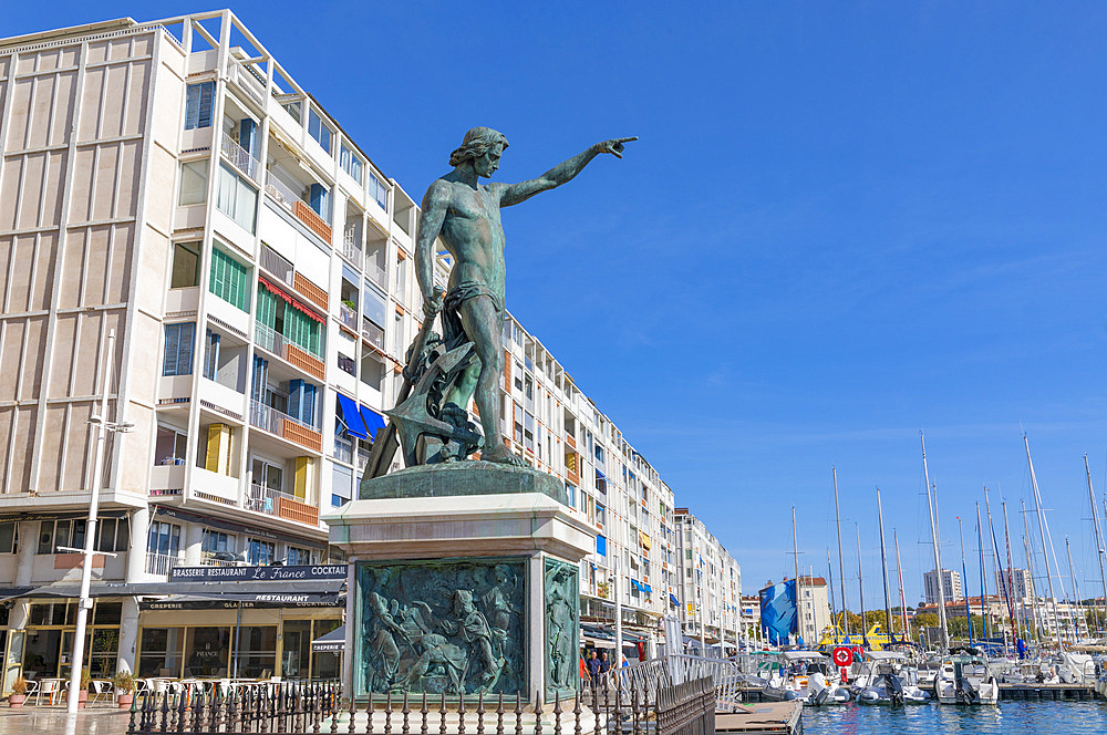 Genius of Navigation statue, Toulon, Var, Provence-Alpes-Cote d'Azur, France, Western Europe