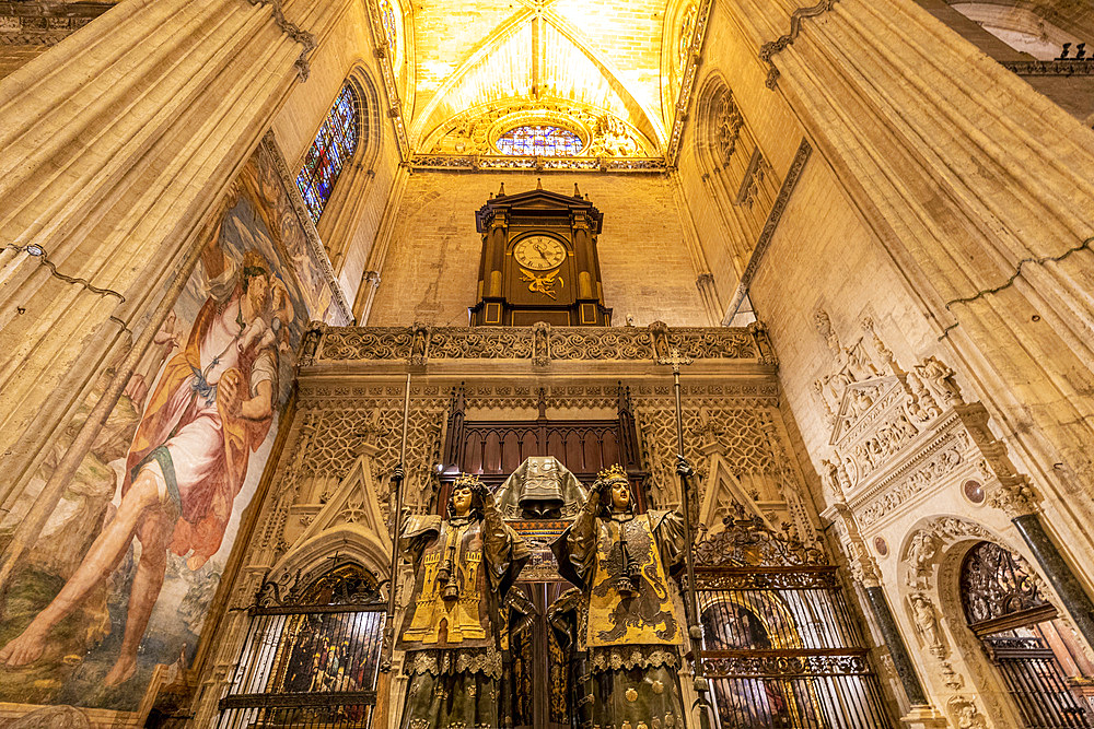 Seville Cathedral Interior, UNESCO World Heritage Site, Seville, Andalusia, Spain, Europe