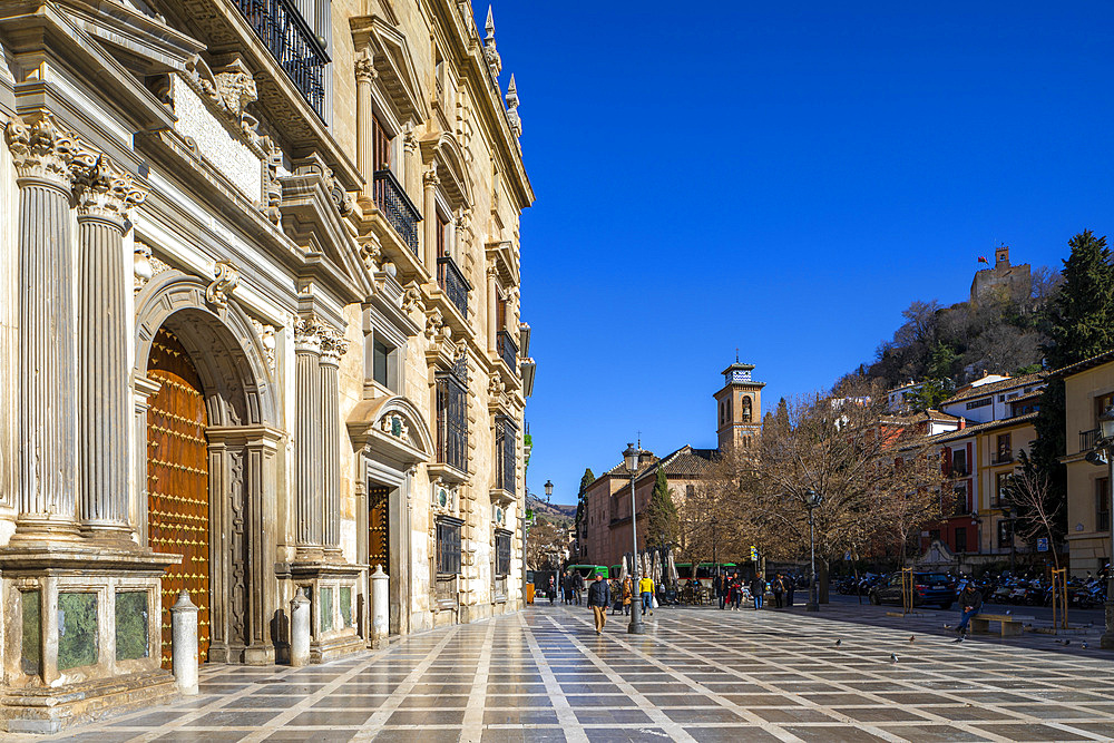 Plaza Nueva, Granada, Andalusia, Spain, Europe