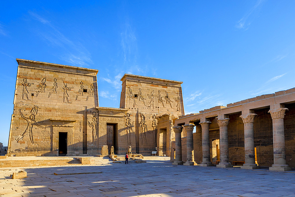 The Temple of Isis at the Philae Temple Complex, UNESCO World Heritage Site, Agilkia Island, Aswan, Egypt, North Africa, Africa