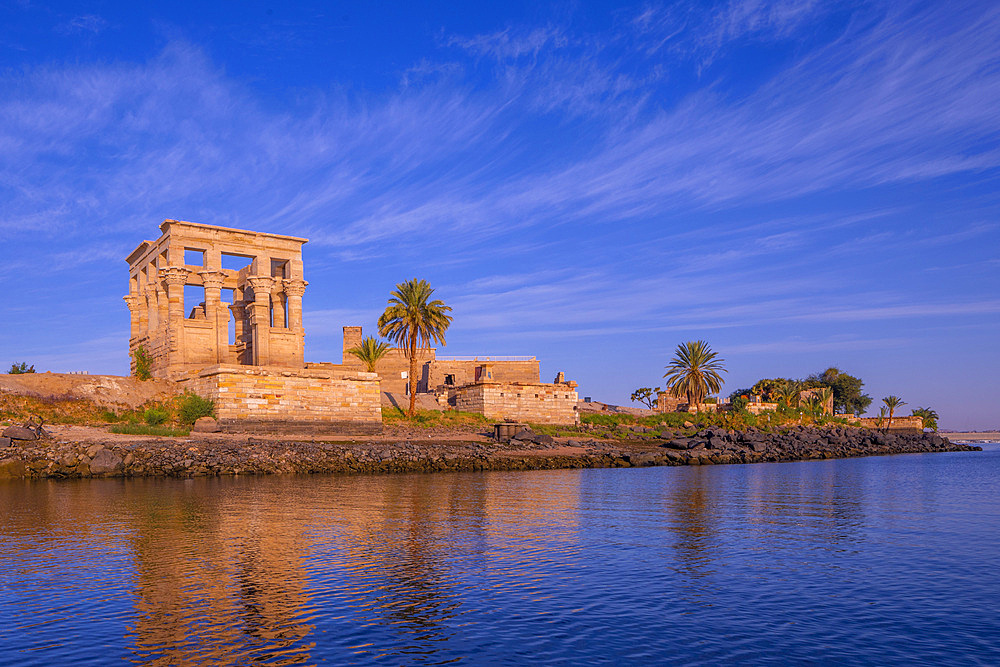 Trajan's Kiosk at the Philae Temple, UNESCO World Heritage Site, Agilkia Island, Aswan, Egypt, North Africa, Africa