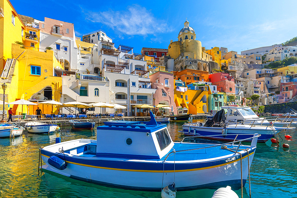 Marina di Corricella, Procida, Flegrean Islands, Campania, Italy, Europe