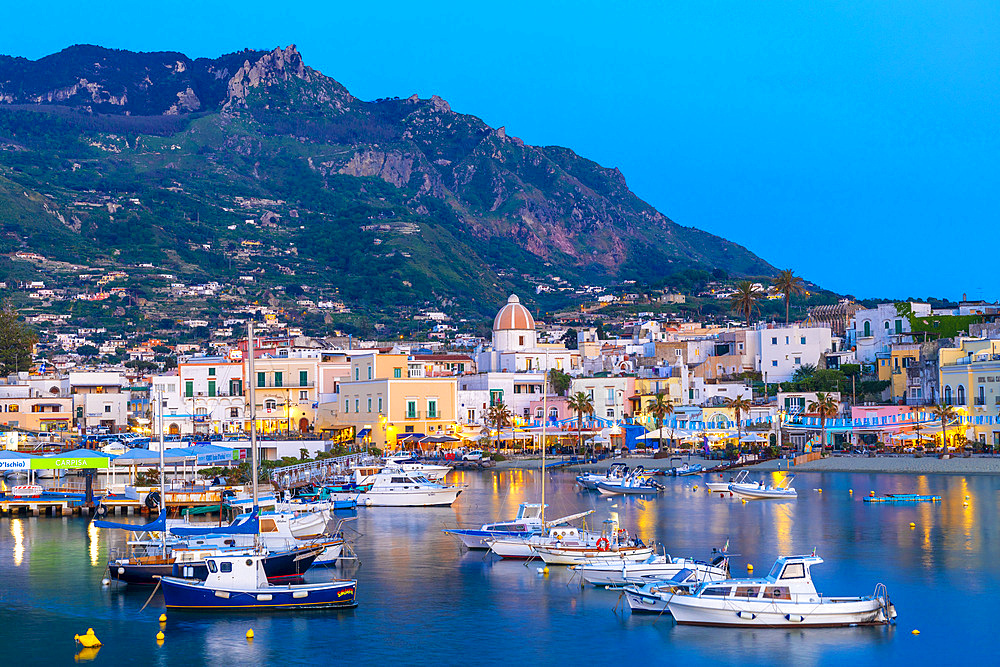 Marina de Forio, Forio Harbour and Beach, Forio, Island of Ischia, Campania, Italy, Europe