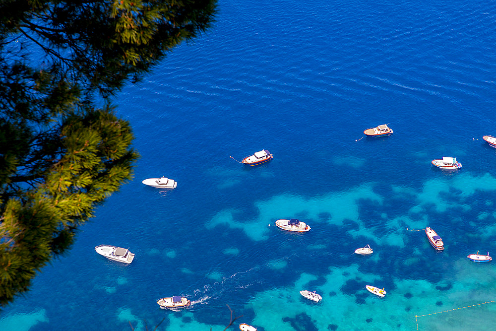 The Coastline of the island of Capri, Campania, Italy, Europe