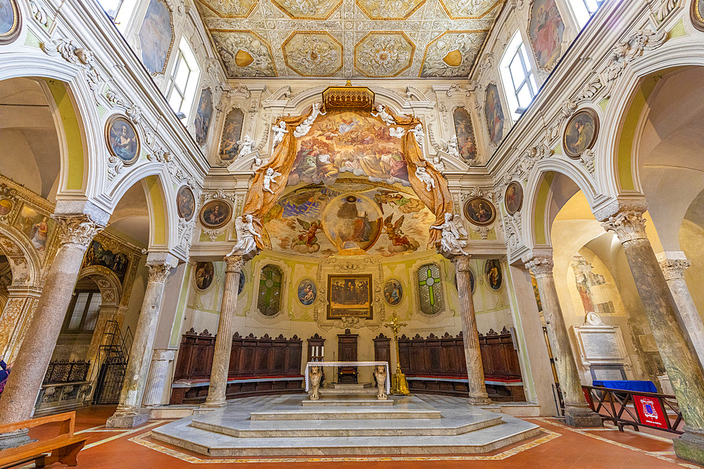 Interior of Naples Cathedral, Naples, Campania, Italy, Europe