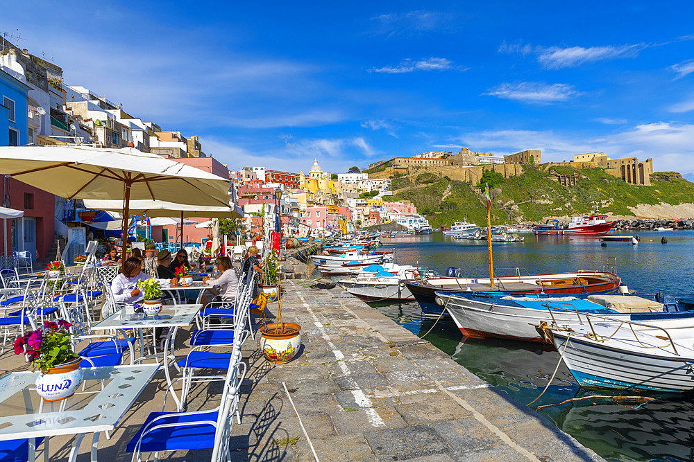 Marina di Corricella, Procida, Flegrean Islands, Campania, Italy, Europe