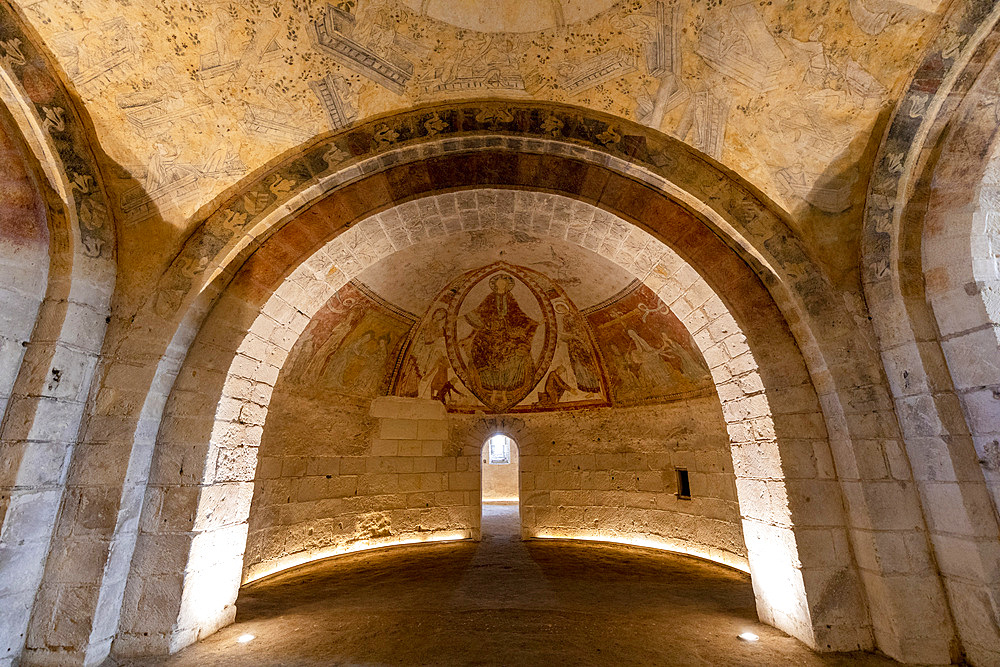 The Crypt in Saint Aignan Church, Saint-Aignan, Loire Valley, France, Europe