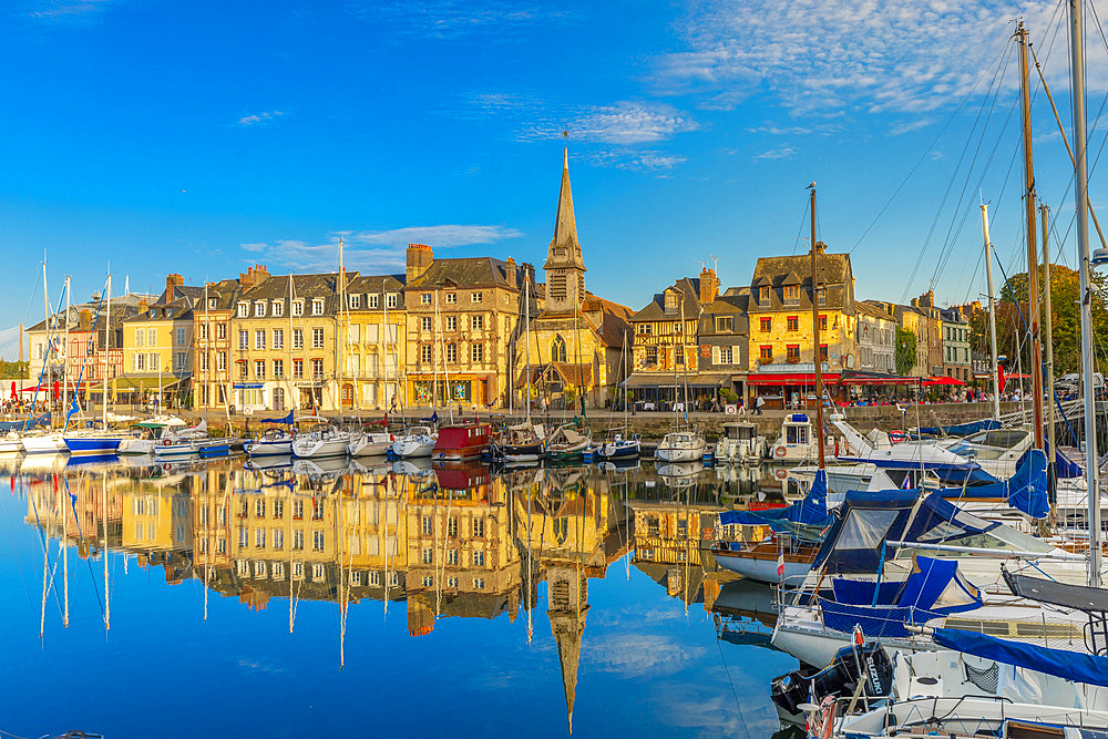 Honfleur Harbour, Honfleur, Normandy, France, Europe