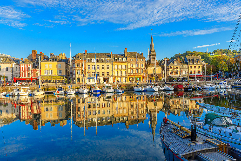 Honfleur Harbour, Honfleur, Normandy, France, Europe