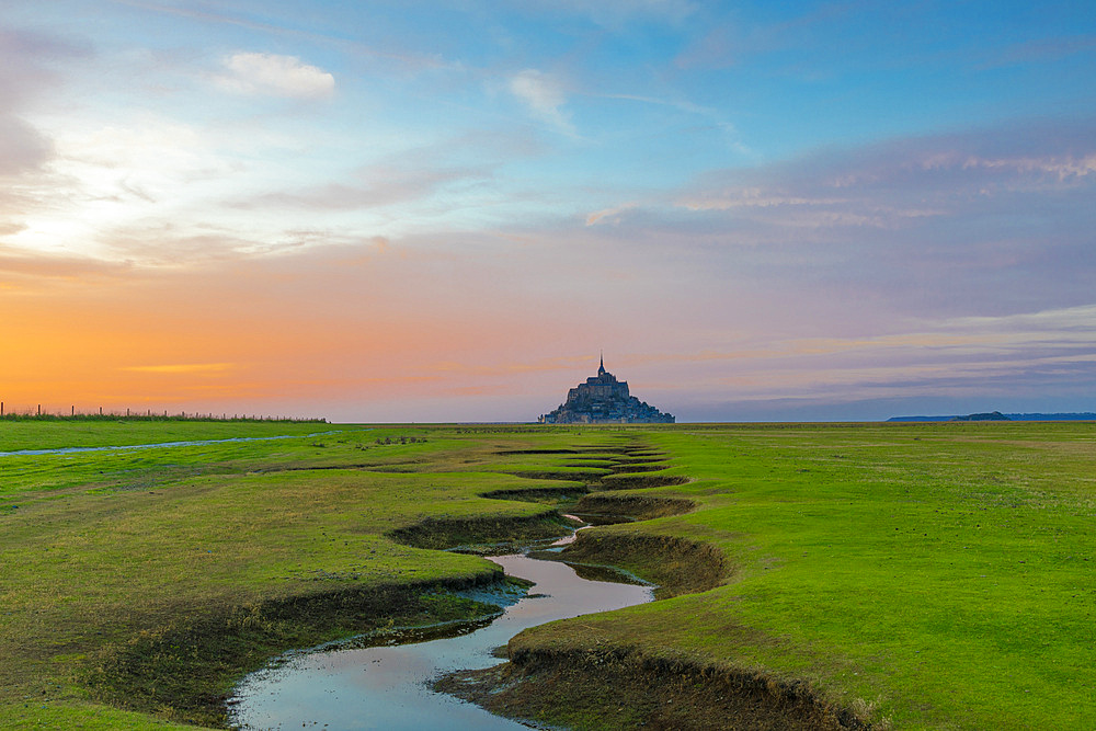 Mont Saint Michel, UNESCO World Heritage Site, Normandy, France, Europe