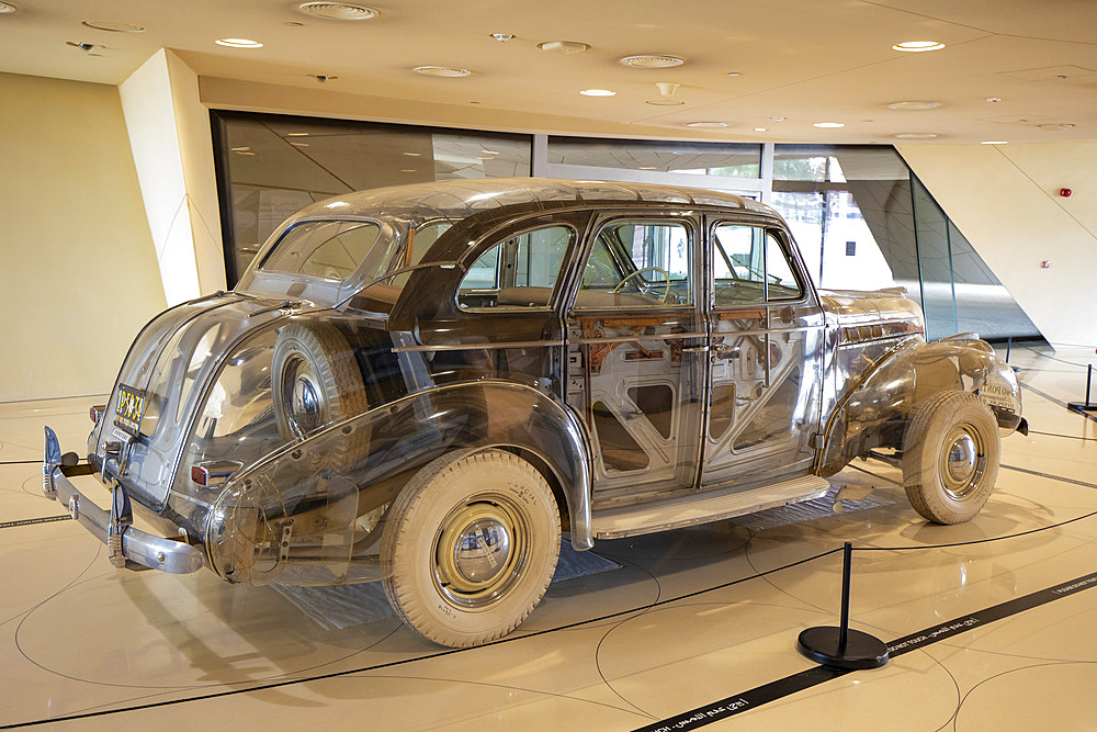 Transparent Car (The Ghost Car), built in America by General Motors for the 1939 New York World's Fair, National Museum of Qatar, Doha, Qatar, Middle East