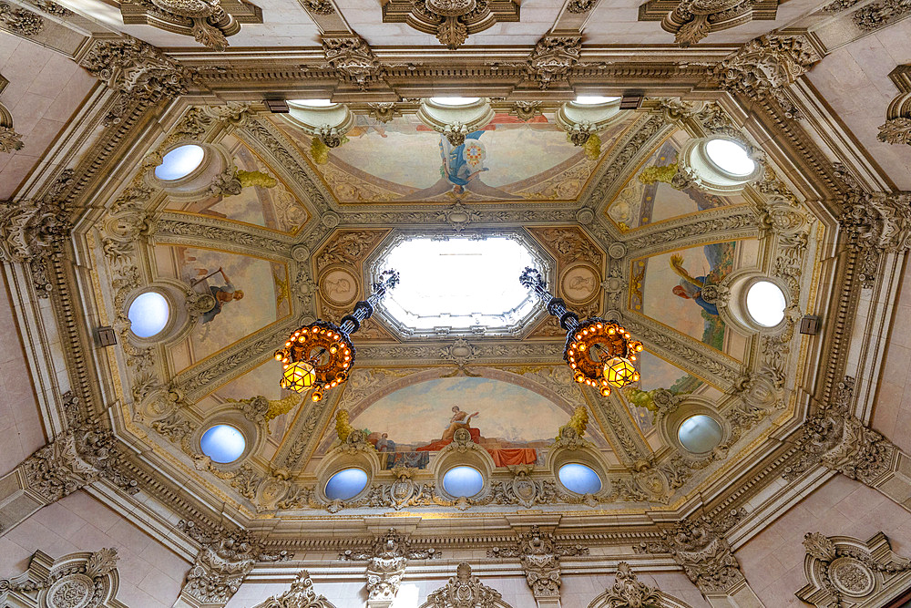 Noble Staircase, Bolsa Palace, UNESCO World Heritage Site, Porto, Norte, Portugal, Europe