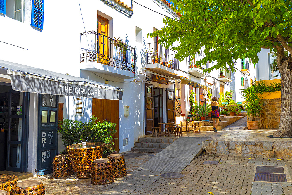 Restaurants at Sant Joan de Labritja, Ibiza, Balearic Islands, Spain, Mediterranean, Europe