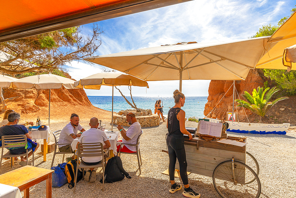 Es Bol Nou Beach and Restaurant, Ibiza, Balearic Islands, Spain