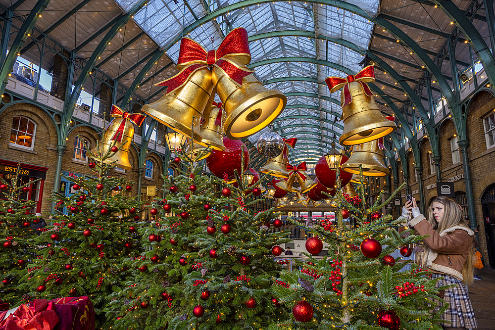 Christmas Decorations at Covent Garden, London, England, United Kingdom