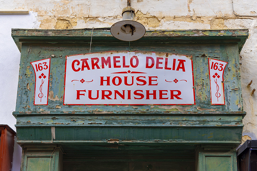 Traditional Signage, Valletta, Malta, Southern Europe