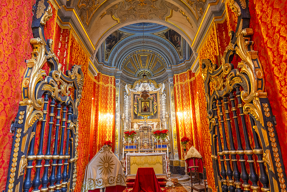 The Interior of Metropolitan Cathedral of Saint Paul, Mdina, Malta, Southern Europe