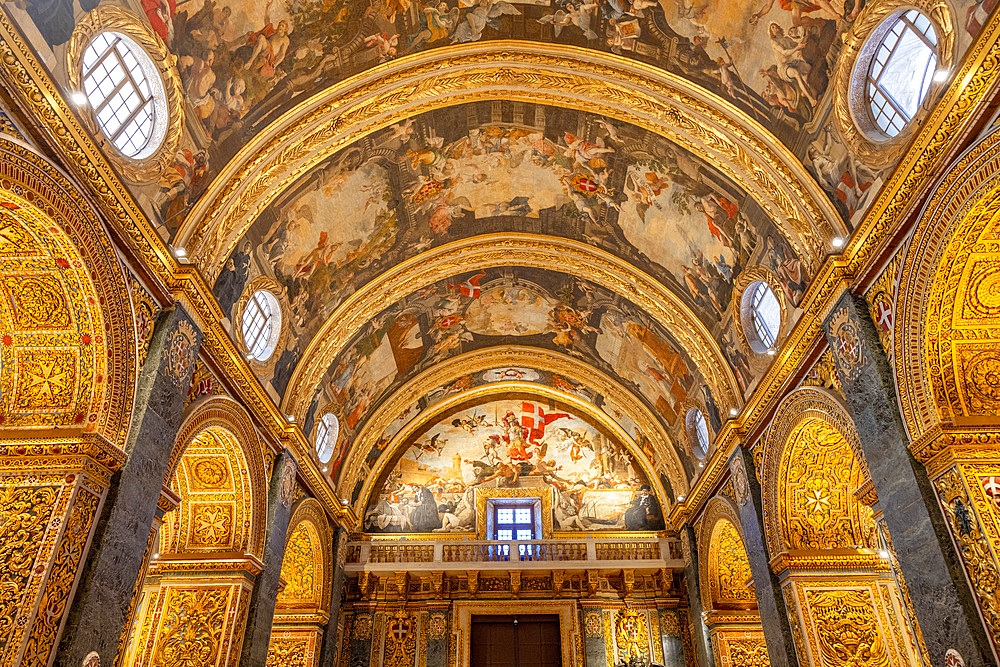 Interior of St. John's Co-Cathedral, Valletta, Malta, Southern Europe