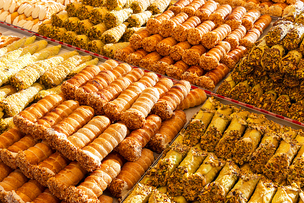 Cannoncini at a Food Stall, Marsaxlokk, Malta, Southern Europe