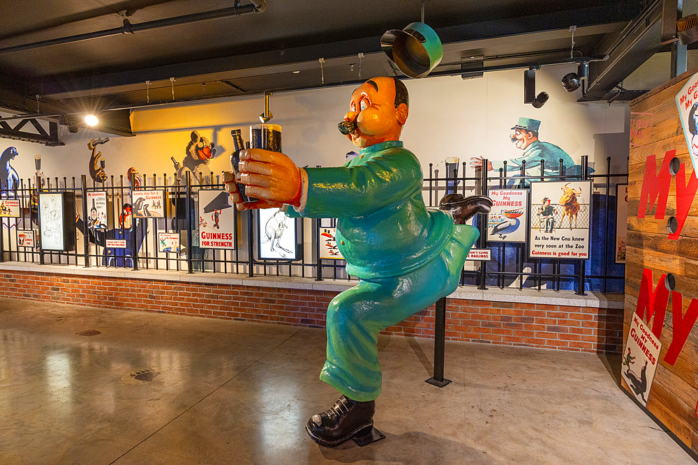 Early Guinness Advertising, Guinness Storehouse, St. James's Gate Brewery, Dublin, Republic of Ireland, Europe