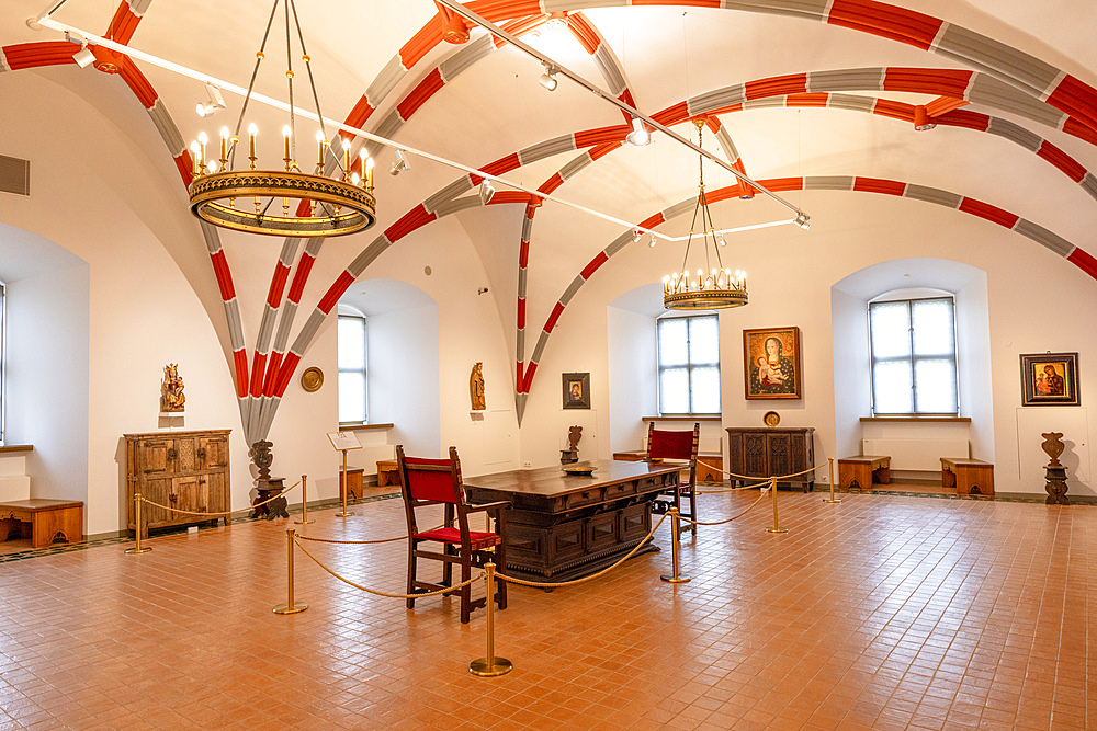 Gothic Antechamber in the Palace of the Grand Dukes of Lithuania, Vilnius, Lithuania, Northern Europe