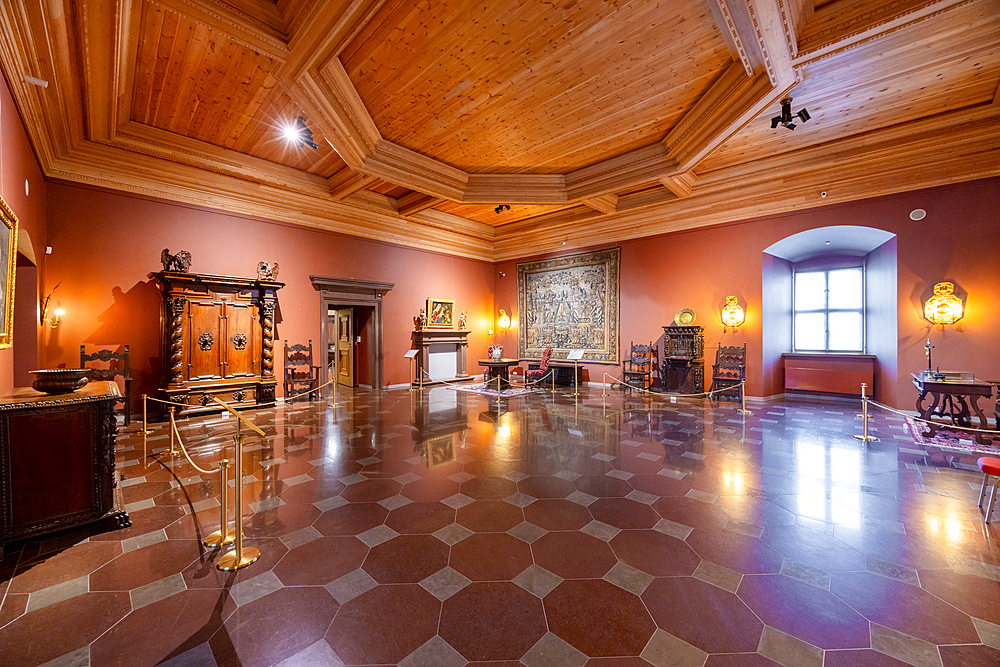 Italian Baroque Ruler's Room, Palace of the Grand Dukes of Lithuania, Vilnius, Lithuania, Northern Europe