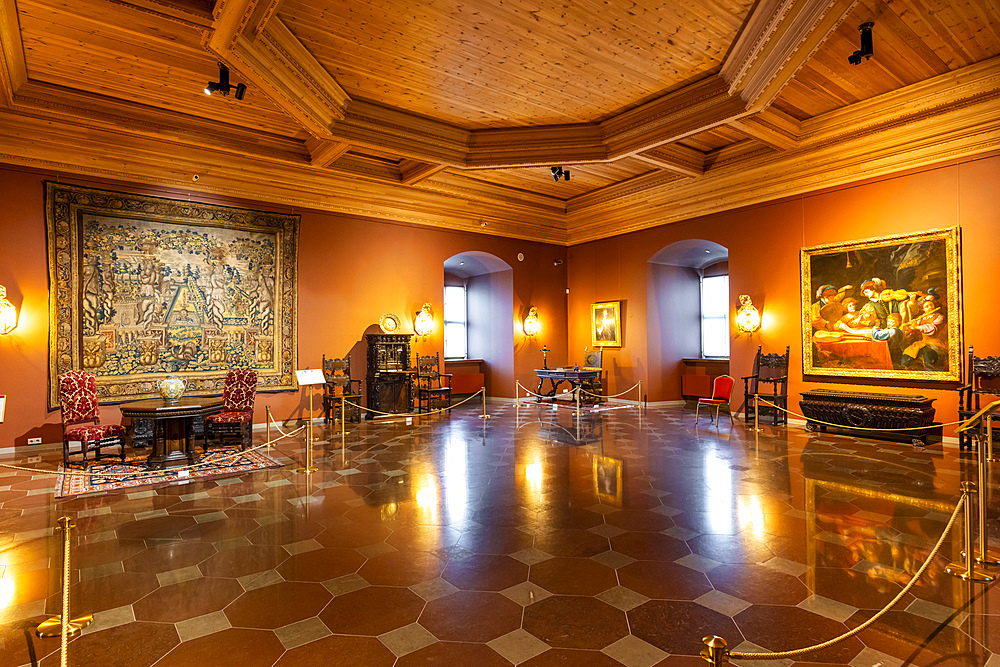 Italian Baroque Ruler's Room, Palace of the Grand Dukes of Lithuania, Vilnius, Lithuania, Northern Europe