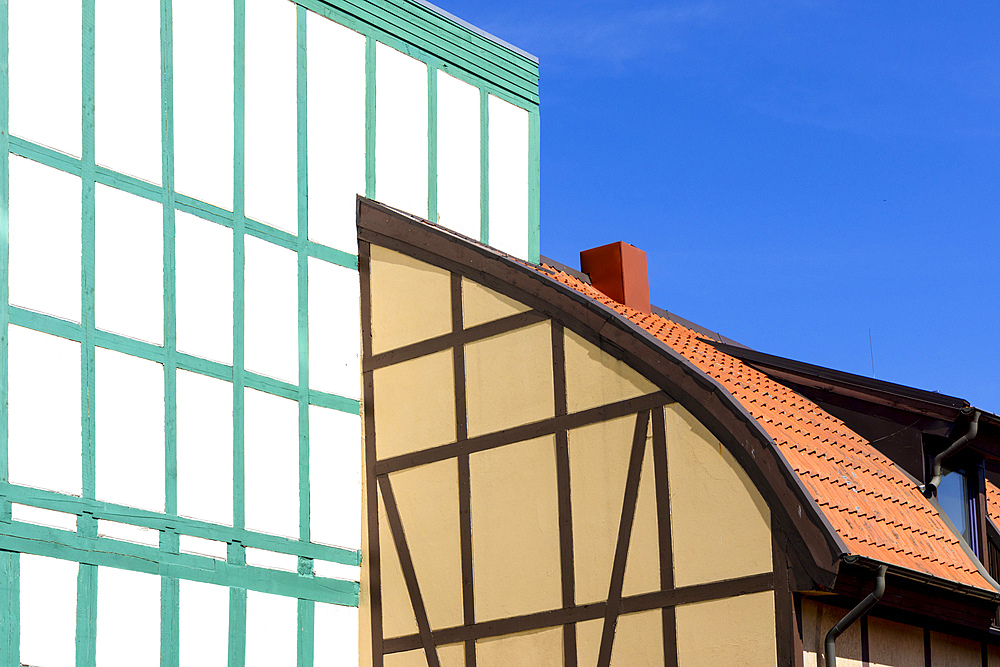 Fachwerk Styled Traditional Buildings, Klaipeda, Lithuania, Northern Europe