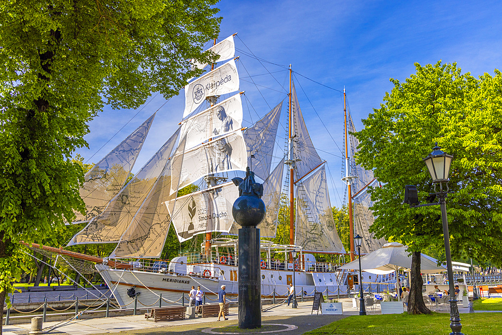 The Meridianas Sailing Ship on the Dane River, Klaipeda, Lithuania, Northern Europe