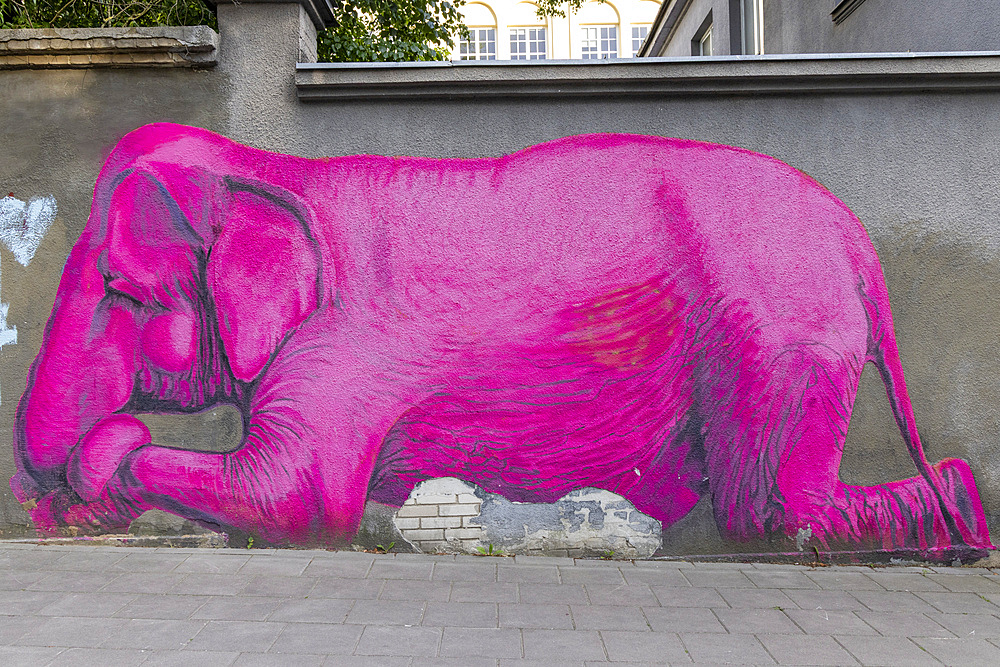 Mural, Kaunas, Lithuania, Northern Europe