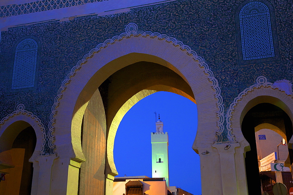 Bab Bou Jeloud, Fez, Morocco, North Africa, Africa