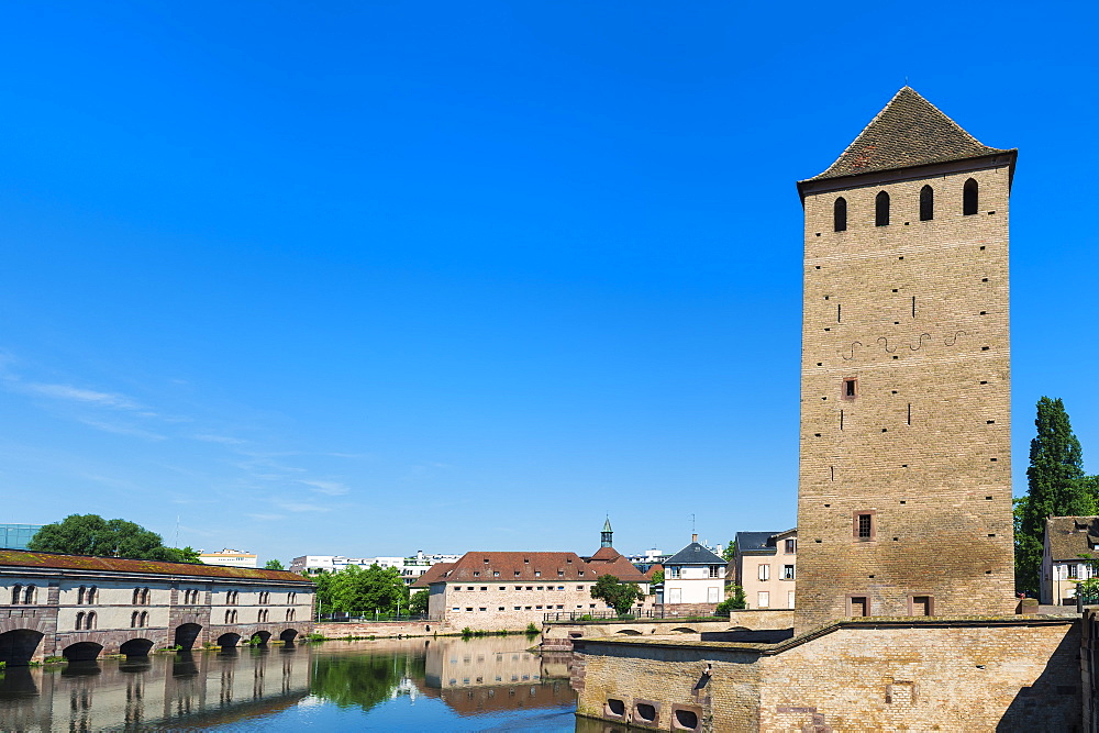 Ponts Couverts over Ill Canal, Strasbourg, Alsace, Bas-Rhin Department, France, Europe